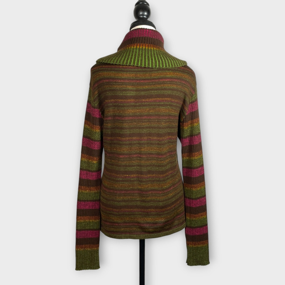 COCCOLE Cowl Neck Merino Wool Blend Sweater Womens LARGE Made in Italy - Picture 3 of 10
